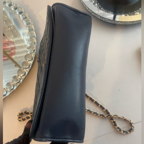 Tory Burch dark blue Quilted savannah convertible. Shoulder or crossbody bag - Picture 13 of 16